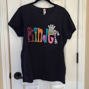 Kinder patchwork stitched Fitted T XL